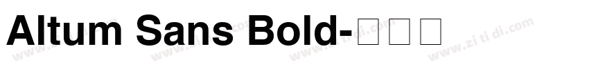 Altum Sans Bold字体转换